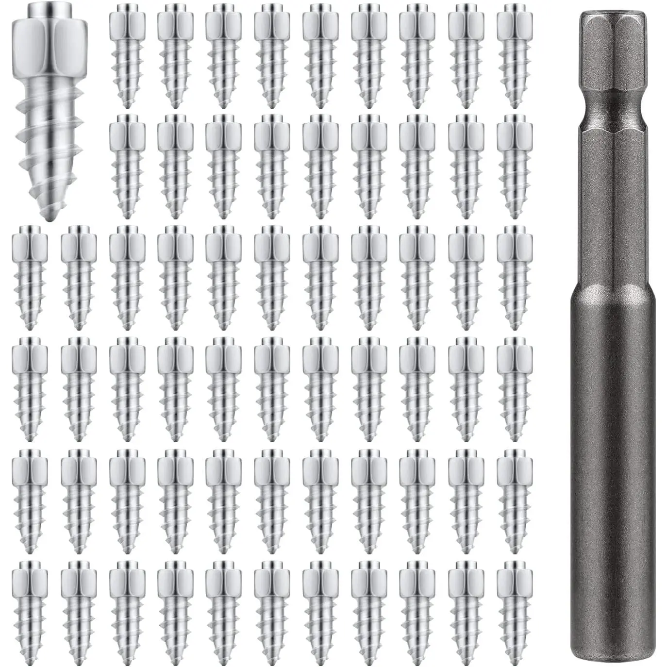 100 Pack 9mm Ice and Snow Tire Studs with Installation Tool for Car, Truck, Motorcycle, Bicycle, Boot, ATV, SUV & Auto Accessories Hardware Heavy Duty