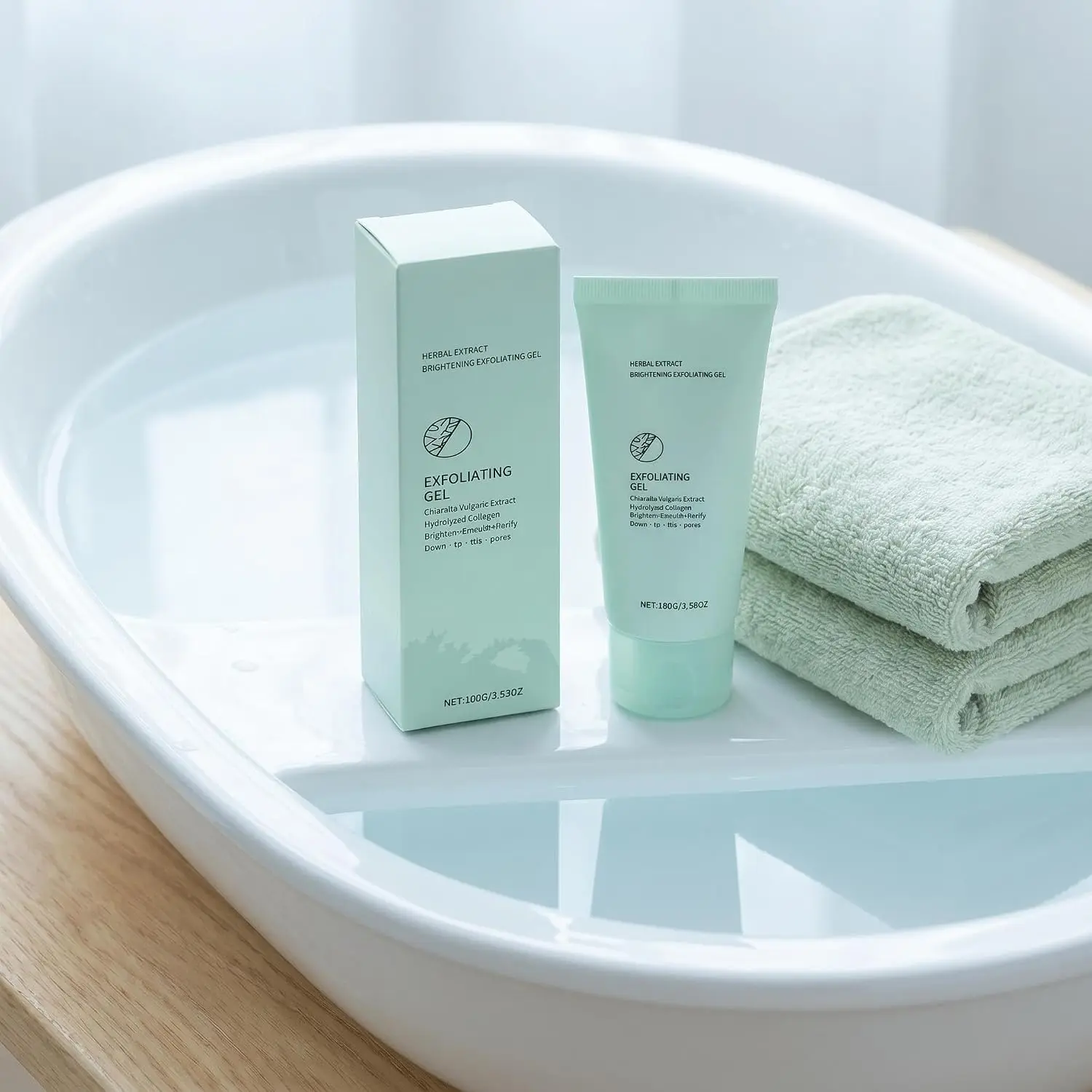 Purifying Exfoliating Gel, Gentle Facial Exfoliating Gel Deep Cleansing for All Skin Types