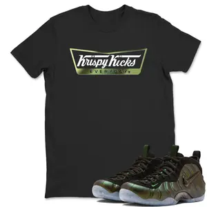 Foamposite One Pine Green Shirt, Foamposite One Pine Green Graphic T-Shirt, Krispy Kicks Tee Match Sneaker, Simple Look, Easy to