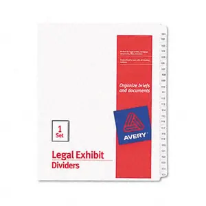 Avery 01705 Allstate-Style Legal Side Tab Dividers- 25-Tab- 101-125- Letter- White- 25