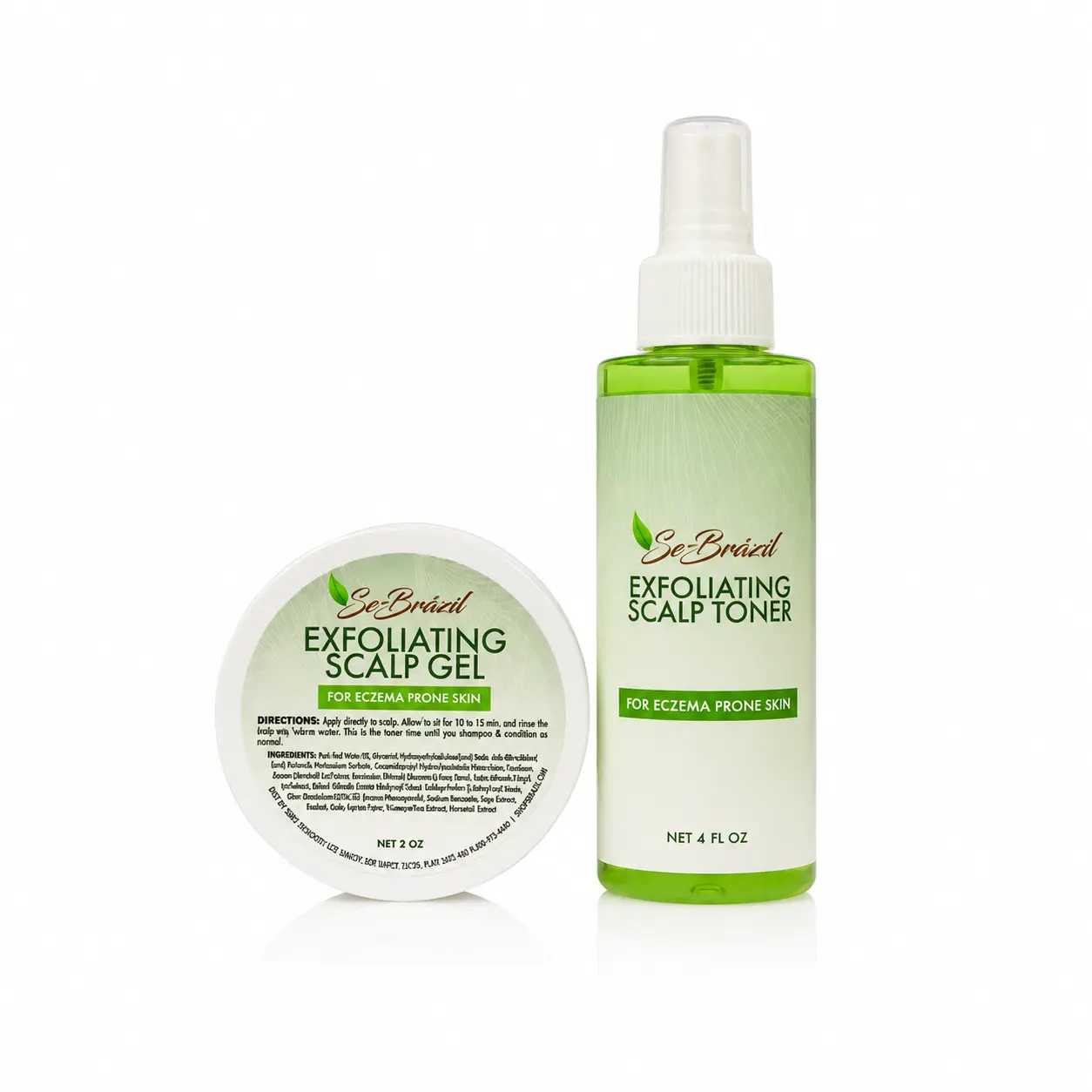 Se-Brazil Exfoliating Scalp Toner 4oz SPRAY + Scalp Gel 2oz