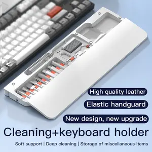 Ergonomic Keyboard Wrist Rest with Memory Foam & Cleaner Kit - Gaming/Office Use with Storage Tray keyboard cloud wrist rest