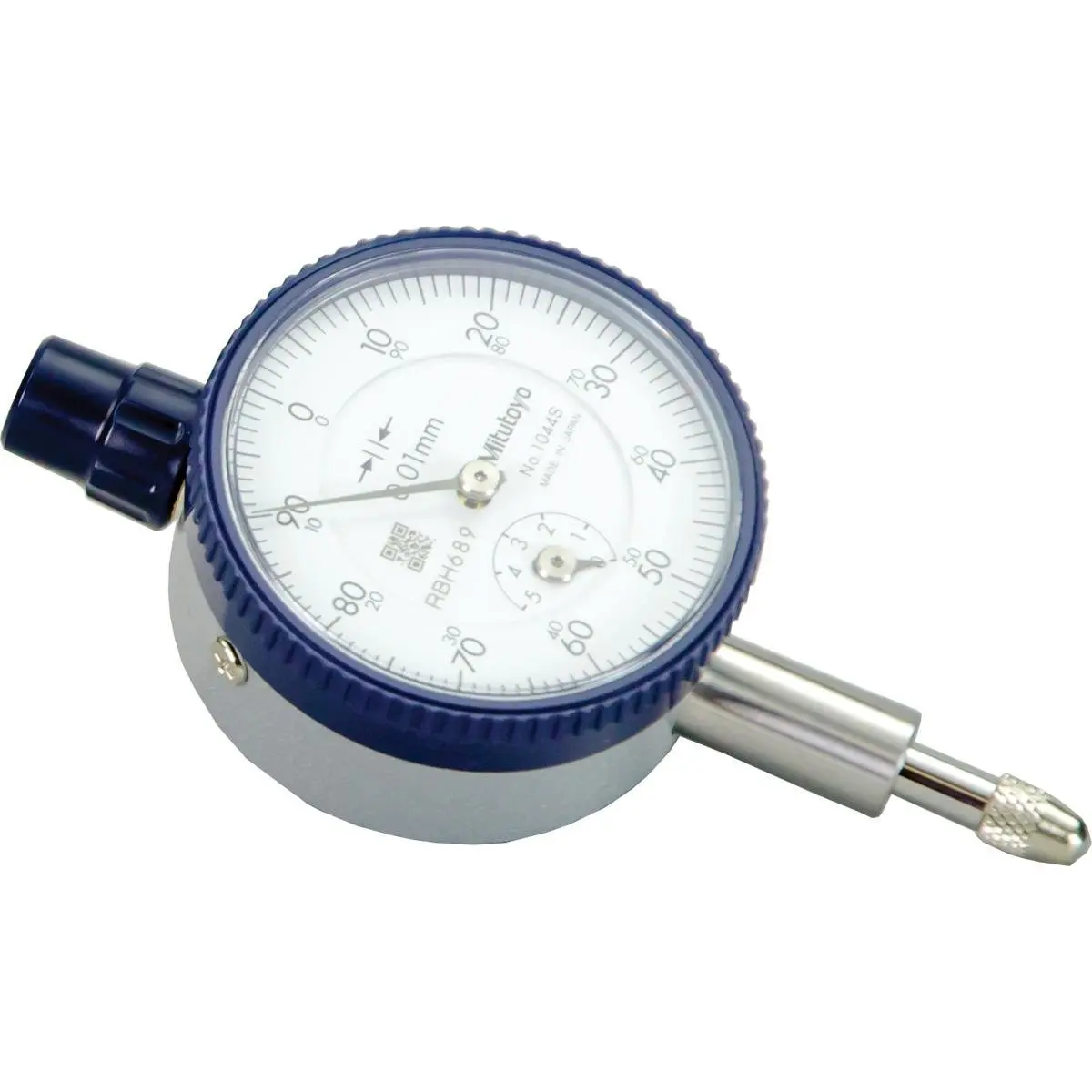 Mitutoyo 5 mm Flat Back Dial Indicator Dial Gauge, High Precision Metric Measurement Tool with +/-0.01 Mm Accuracy, High Dust-Resistance, Stem Clamp for Automotive Repair Diagnostics, Precision Work & Greater Rigidity