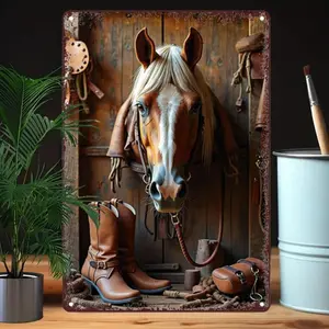 Vintage Horse Metal Wall Art, Horse Wall Decor, Wall Art for Home Living Room Bedroom, Wall Decor for Home Living Room Bedroom