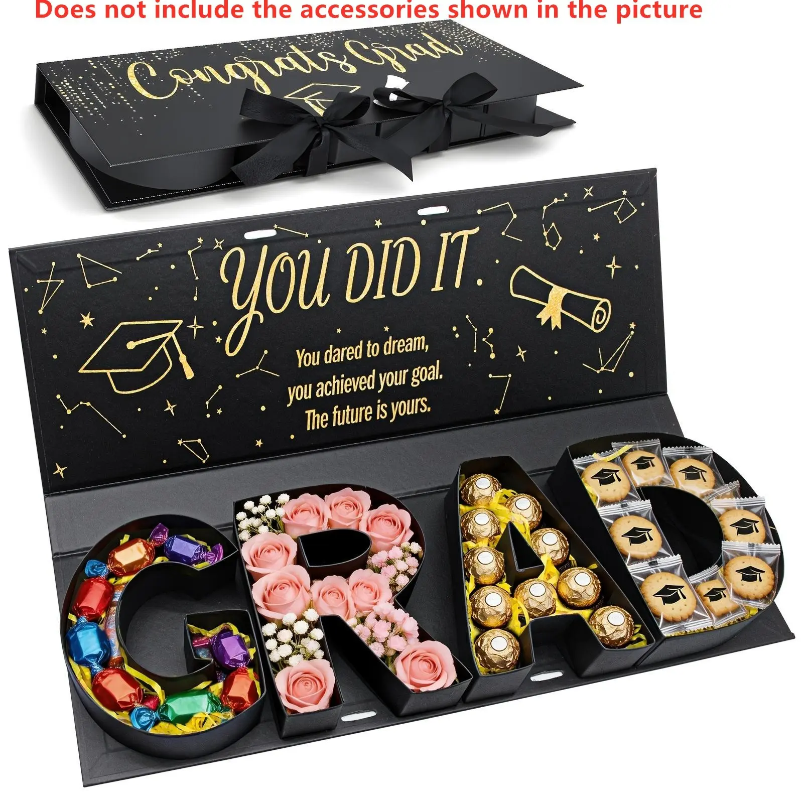 Class of 2026 GRAD Letter Gift Box, Gifts in Box, Fillable Graduation Favor Box, Creative DIY Graduation Gift Packaging Box, Graduation Party Candy Box, Snack Box, Keepsake Gift Box, Congrats Grad Gift Wrap, Graduation Gift Wrapping