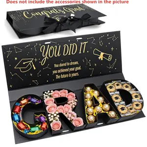 Class of 2026 GRAD Letter Gift Box, Gifts in Box, Fillable Graduation Favor Box, Creative DIY Graduation Gift Packaging Box, Graduation Party Candy Box, Snack Box, Keepsake Gift Box, Congrats Grad Gift Wrap