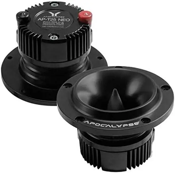 Deaf Bonce Apocalypse AP-T25 Neo Super Tweeters, Automotive Audio Speakers, 45W RMS Power, 90W Max Power, Aluminium Construction, Durable Design