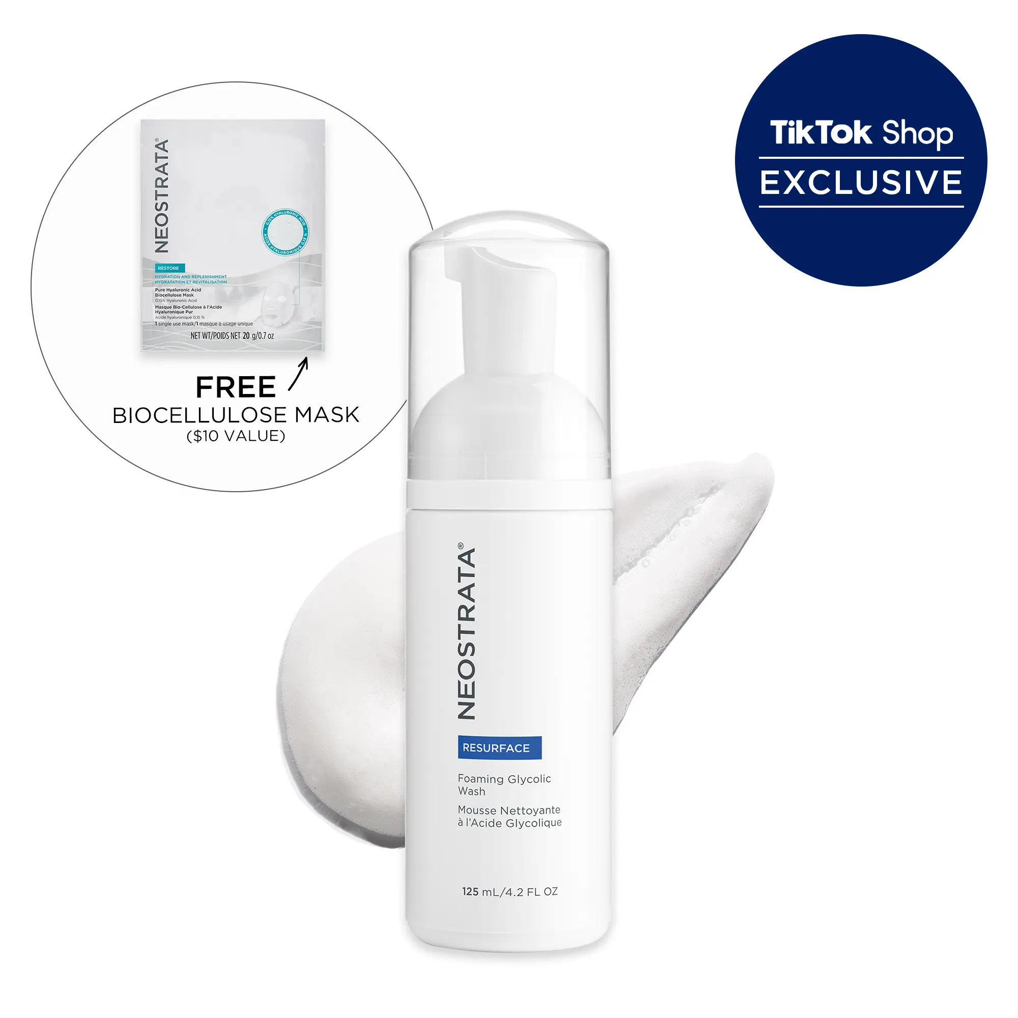 Smooth & Soothe Duo | Glycolic Face Wash + Biocellulose Mask