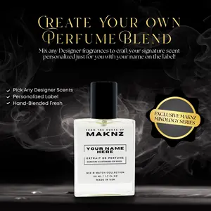 MAKNZ Custom Perfume Mix | Create Your Own Signature Scent | Personalized Blend  | Mix Any Designer Scents Into One | Personalized Name Label