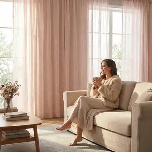 Curtain Club 4 Panels 34x95inch Multi-layered sheer fabric embroidered curtains, with vine-shaped patterns, top featuring a rod attachment style. Lightweight, soft texture and good light Suitable for use in kitchens,  L66,Sheer,Woven,Rod,Pocket,Curtains