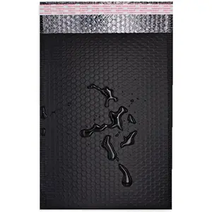25/50 Pack 5x6 Inch Small Black Poly Bubble Mailers Padded Shipping Self-sealing Waterproof Shockproof Dustproof #00 Envelopes Office Supplies