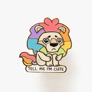 Tell Me I'm Cute Hard Enamel Pin