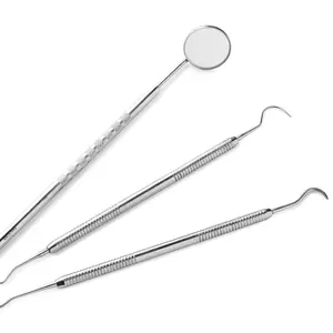 Dental Hygiene Tool Kit - Includes Stainless Steel Tarter Scraper/Scaling Remover, Dental Toothpick, Mouth Mirror - by Majestic Bombay- Dentists Tools Set is Ideal for Personal Use & Pet Friendly