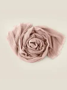 Crinkle Cotton Scarf | Baby Pink