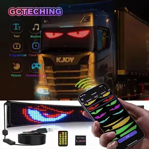 Car LED Matrix Display, Flexible USB 5v Car LED Screen, Bluetooth-compatible APP Control, Addressable Patterns, Graffiti Rolling Text Animation, Sticker For Cars