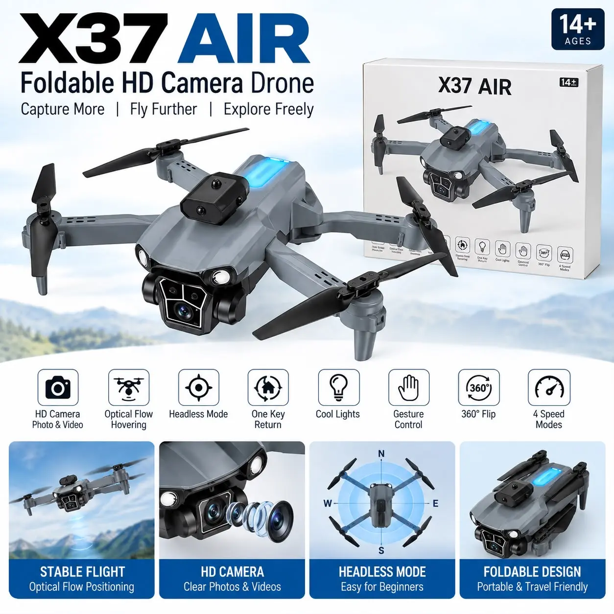 x37 foldable drone