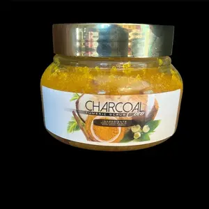 Charcoal coco Turmeric Face & Body Scrub - Natural Handmade Exfoliate for Acne, Dark Spots, and Smooth Skin buy1get1
