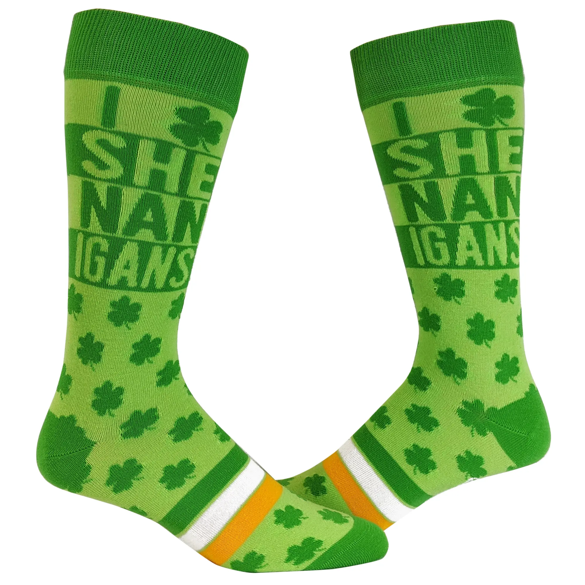 I Clover Shenanigans Socks Funny Saint St Patricks Day Irish Novelty Sarcastic Funny Graphic Socks Comfortable Fitted Spandex Cotton