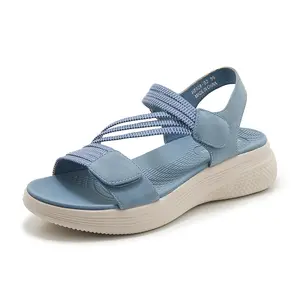 Women's Hook-and-Loop Sandals - Soft Sole Non-Slip Flats, Lightweight Comfort Women's Shoes for Stylish Summer Outdoor Wear Girl Comfy Sandals