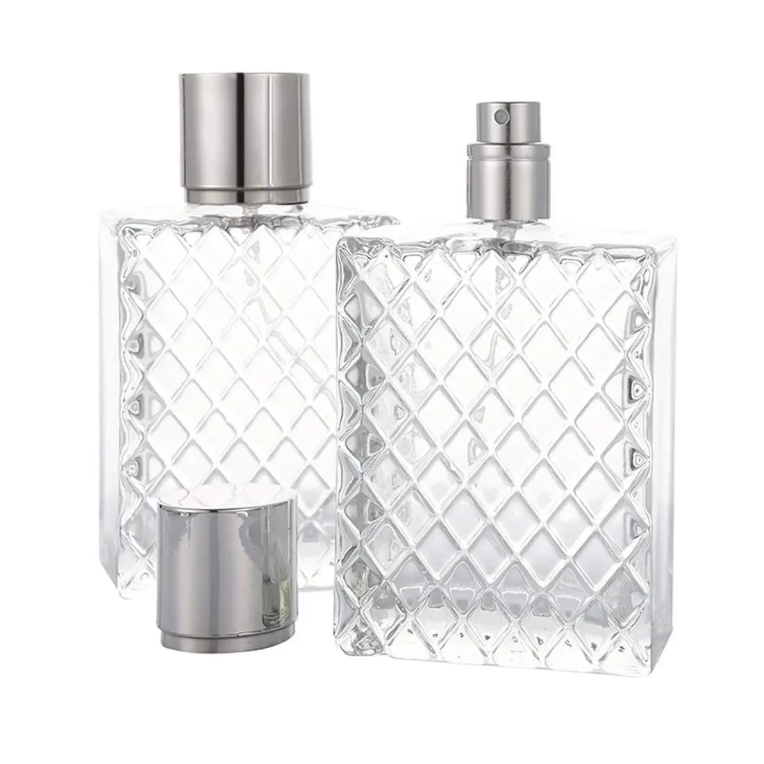 100ml 3.4 oz Refillable Spray Perfume Bottleslarge cosmetic Fine Mist Atomizer Empty PortabeClear Glass Essential Oil Container for Travel Makeup Container Perfume Dispenser Portable Perfume Bottles