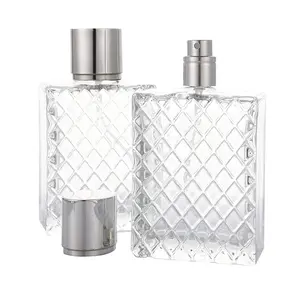 100ml 3.4 oz Refillable Spray Perfume Bottleslarge cosmetic Fine Mist Atomizer Empty PortabeClear Glass Essential Oil Container for Travel Makeup Container Perfume Dispenser