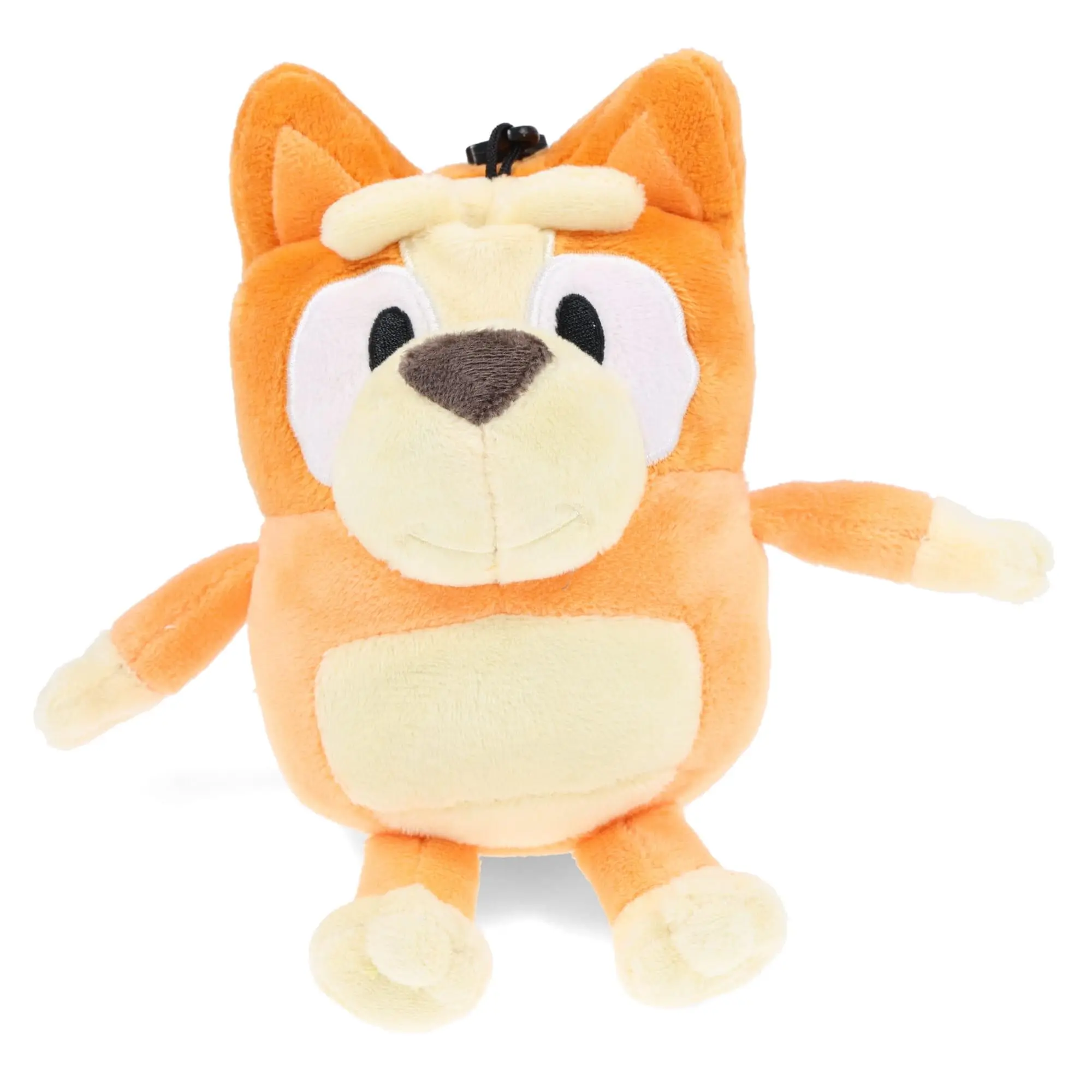 Bluey Bingo Stuffed Toy, 8 Inches Tall Zipper Plush with Backpack Clip, Suitable for 12 Years Above