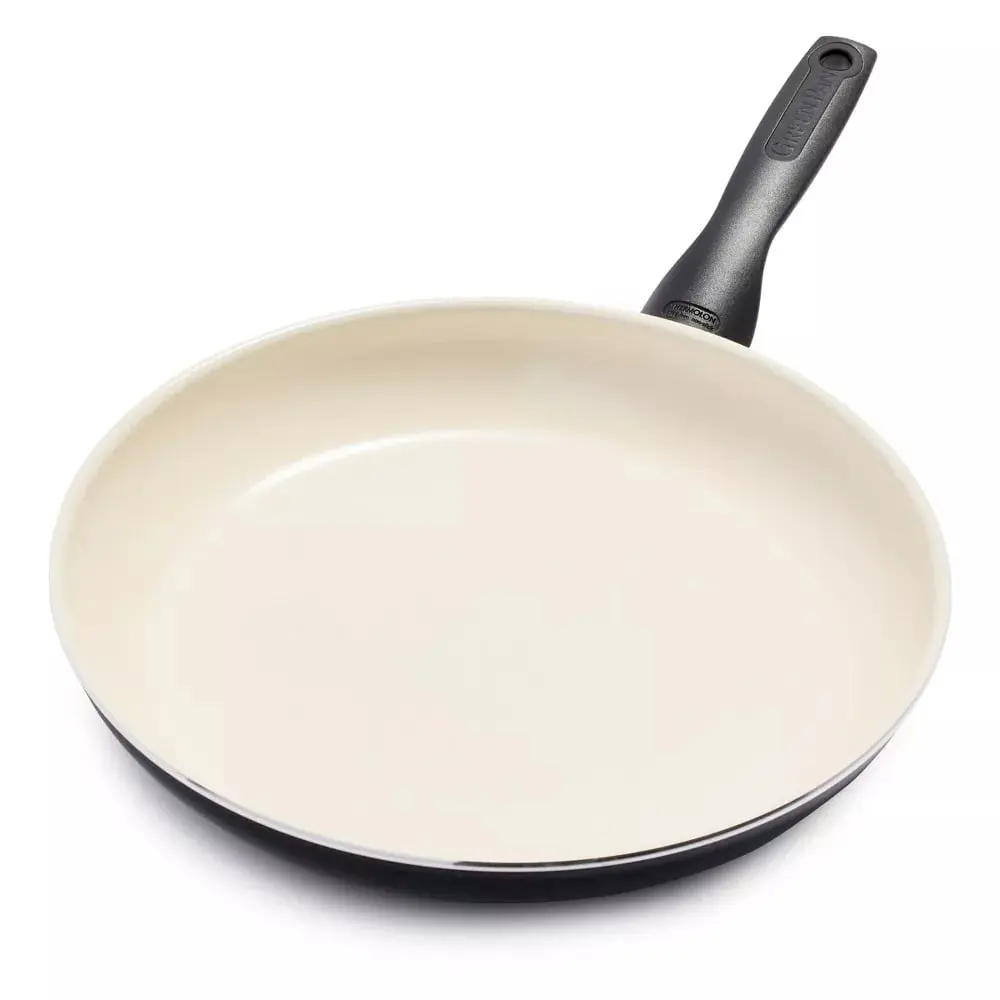 GreenPan Rio 12" Aluminium Ceramic Nonstick Frying Searing Skillet Cookware Set, Black - Oven-Safe, Dishwasher-Safe, Diamond-Reinforced, Heat-Resistant Handle
