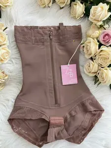 Faja Strapless CATALINA, High-Compression Powernet Panty with Internal Brooches, Removable Straps, Natural Gluteal Enhancement, Basic Black Shapewear for Fitted Clothes