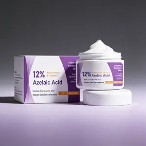 TrueRelief 12% Azelaic Acid Facial Serum with Hyaluronic Acid & Niacinamide Reduces Redness Fades Acne Treatment Cream for All Skin Types 30g