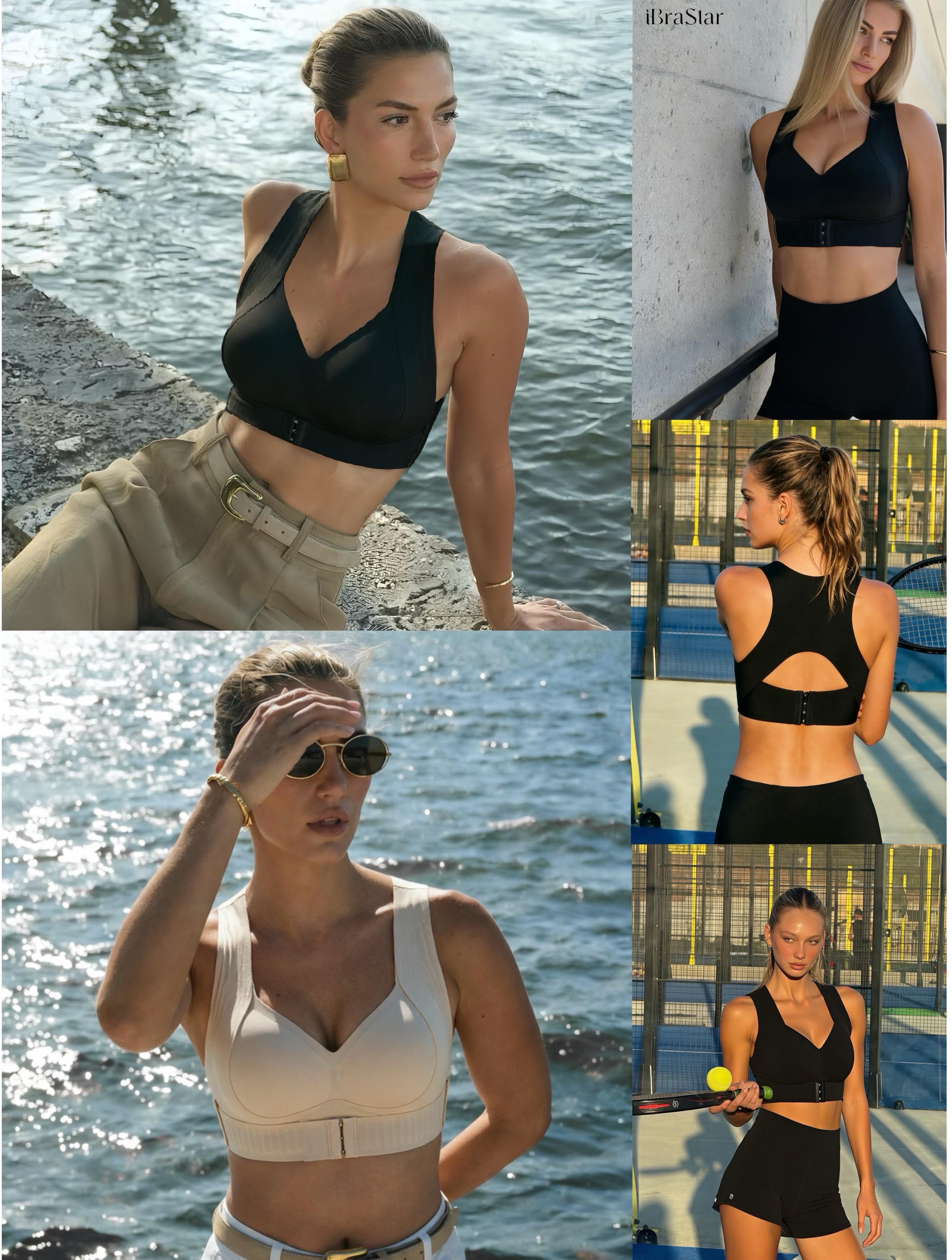 iBraStar Posture Bra, women’s breathable mesh wireless top with removable pads alternative, activewear for running and gym sessions Workout Bra, Training Bra, push up bra, bras for women minimizer bra, jelly bra