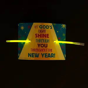 Religious New Year Glow Bracelets with Card