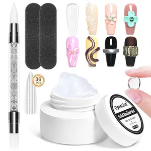 OpenLive Solid Builder Gel for Nails 45g Large Volume 3D Sculpting Gel Non-Sticky UV Lamp Curing Required for Nail Extension Art Salon Home DIY Use Strong Adhesive Long-Lasting Multi-Functional