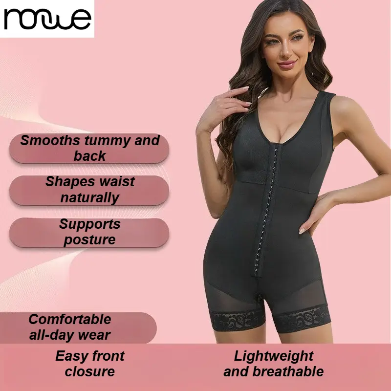 Full Body Shapewear for Women, Front Zipper Compression Bodysuit, Tummy Control Waist Shaper, Butt Lifter, Seamless Sculpting Bodysuit for Everyday Wear WDT144-2 high enhancer belly faja moldeadora panty solid color shapewear panty