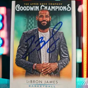 The Upper Deck Company Goodwin Champions Lebron James Autographed Card Basketball Collectible