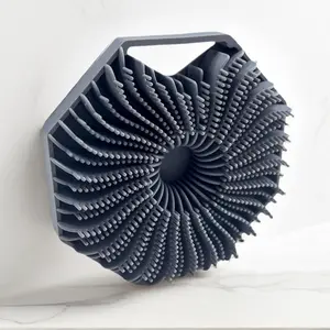 Antimicrobial Silicone Body Scrubber for Sensitive Skin – Exfoliating Bath & Shower Brush with Charcoal, Silver & Zinc Infusion, Gentle Yet Deep Cleansing, Eco-Friendly Shower Scrubber for Personal Care & Skincare Routine