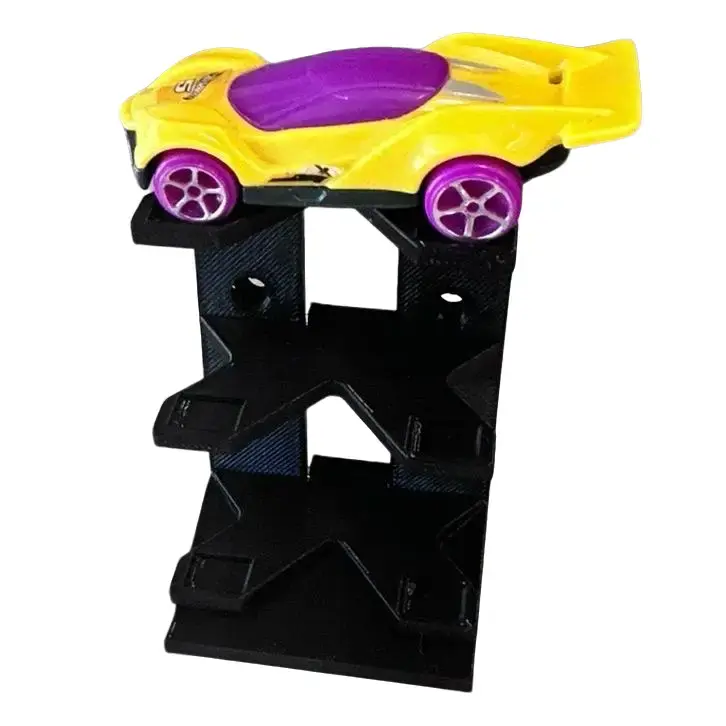 HotWheels 3 Car HotWheels Stand with Holes for Wall Attachment, Black Design, Ideal for Collecting
