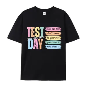 Women's Casual Shortsleeve Round Neck Streetwear T-Shirt - Soft-Hued, Test Coordinator Final Exam Week Apparel, Motivational Inspiration