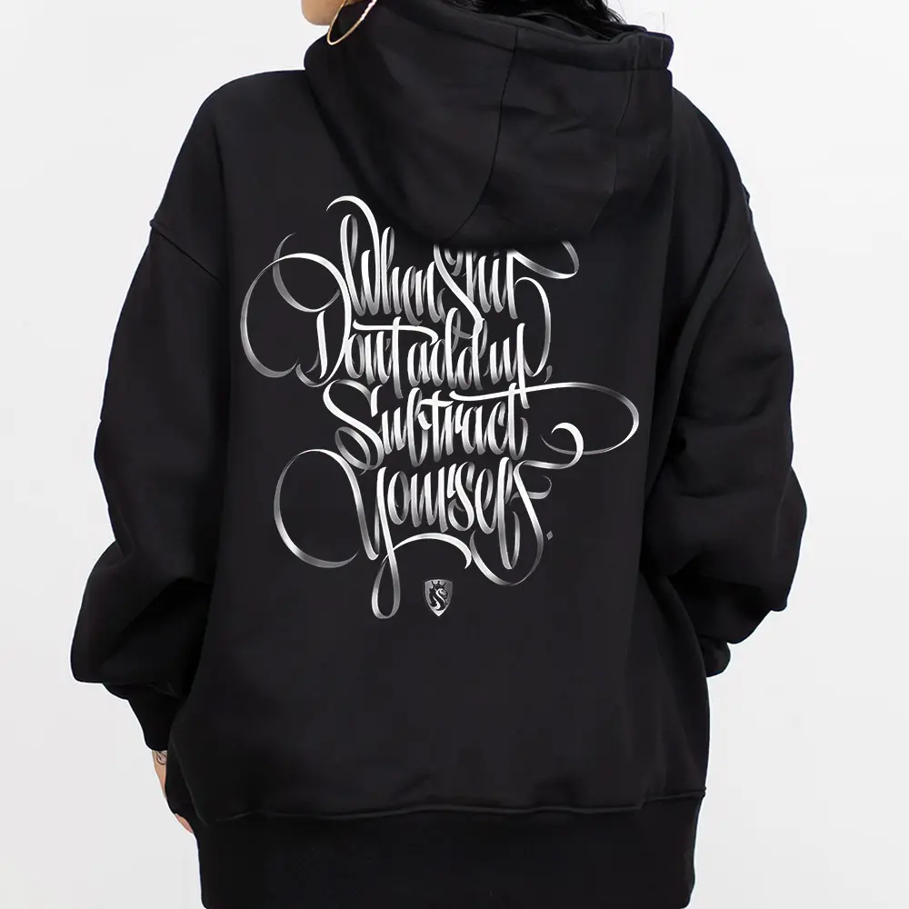 When It Don't Add Up Chicano Clothing, Chicana Art, Cholo Chola outfit Cotton Fabric Menswear Casual, Streetwear hoodie T-Shirt S-3XL