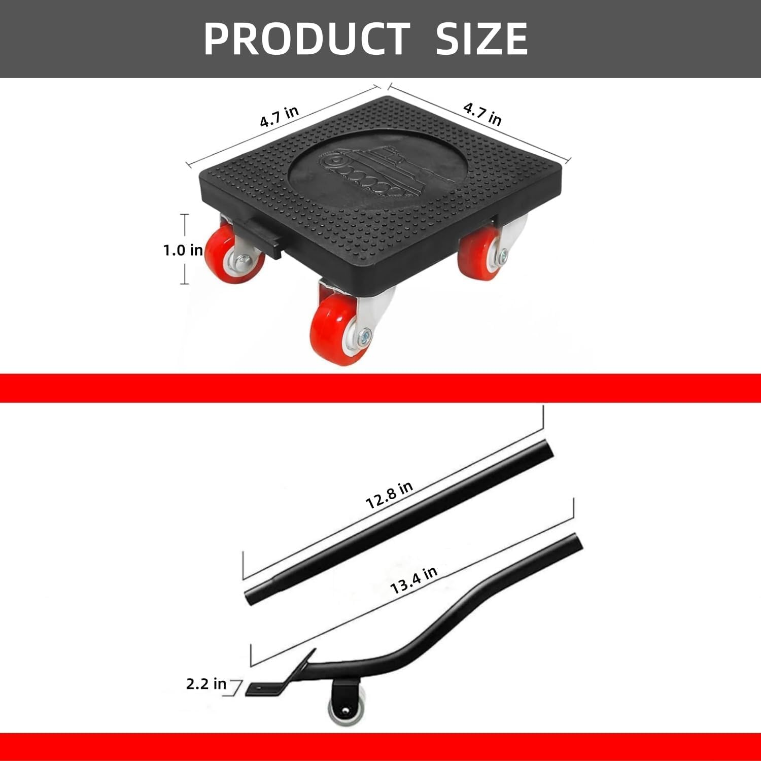 【Upgrade Large】 Heavy Duty Furniture Mover Dolly Set with Lifter, 360° Rotation 5-Wheel Furniture Dollies,800Lbs Capacity,Stuff Moving Tool Set or Moving Heavy Furniture(6 Pcs/Set)