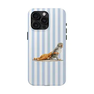 Monkey Punch Graphic Phone Case, Baby Monkey Holding Plush Toy Phone Case, Animal Lover Gift, Cute Trendy Phone Case