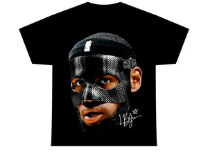 LEBRON JAMES T-SHIRT Vintage 90s Style Face Tee