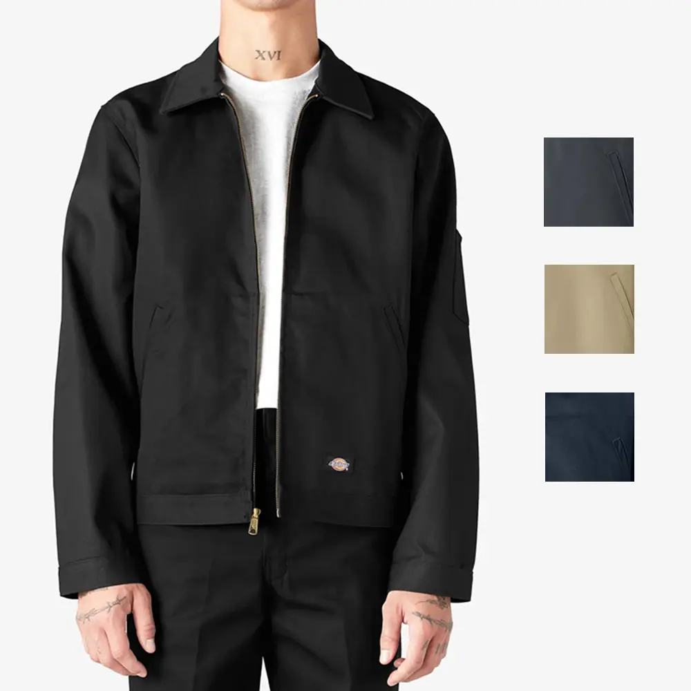 Dickies Men's JT75 Unlined Eisenhower Jacket Full Zipper Work Jackets Workwear Coats Menswear