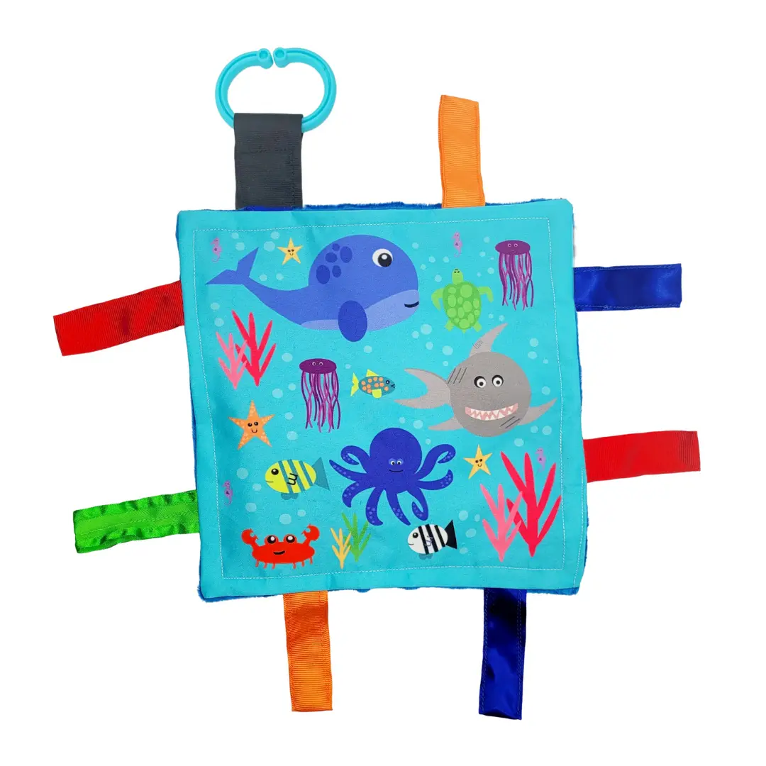 Ocean Animals Under the Sea Learning Lovey 8x8 Toy