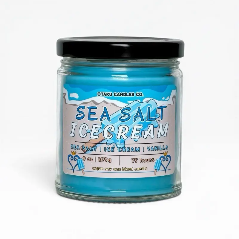 Sea Salt Ice Cream Candle | Kingdom Hearts Candle | Vegan Apricot Wax Candle