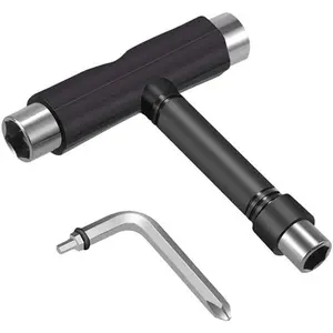 Skate Tool All-in-One, Muti-Function Portable Skateboard Tools Accessory with T/Y-Type Allen Key and L-Type Phillips Head Wrench Screwdriver