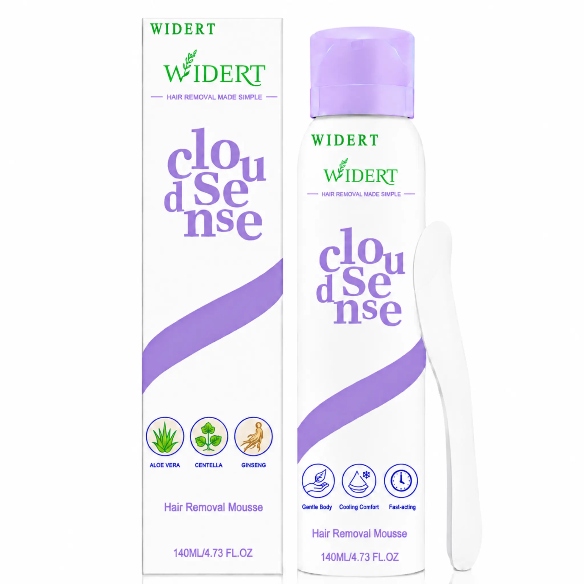 Bikini Pain-Free Hair removal spray for Sensitive Skin，Hypoallergenic Formula -Gentle & Fast-Acting Hair removal spray，Ginseng、Aloe & Hyaluronic Acid for Soothing Care,Suitable for Men & Women