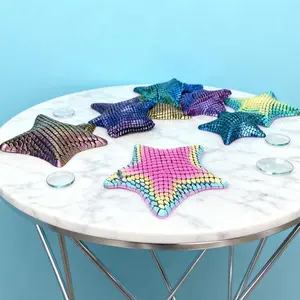 2-Piece Colorful 3D Printed Articulated Sea Star Ornaments Set - 2 Sizes (26cm/10.24in + 16cm/6.30in), Playful Fidget Figurines, Stress Relief Toys, 2025 Holiday Decorations, Home Decor Gifts, Decoration, Gift