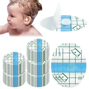 Disposable Baby Ear Covers for Swimming Waterproof Baby Shower Ear Covers for Bath Protector Newborn Stickers Cotton Ball Bath for Kids Swimming Surfing Snorkeling Water Sport(Blue) rainbow rattle