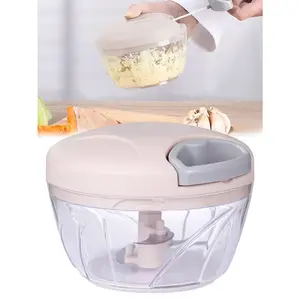 Household Pull-String Vegetable Chopper Tool for Garlic Puree / 500ml / Pink / Blue / Green, The Chopper Is Used for Vegetables, Salad Chopper, Onion Chopper, Garlic Chopper, Cabbage Chopper or A Manual Universal Food Chopper.