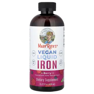MaryRuth's Vegan Liquid Iron, For Ages 4+, Berry, 15.22 fl oz (450 ml)